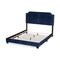 Baxton Studio Darcy Luxe and Glamour Navy Velvet Upholstered Queen Size Bed 149-8954 - alternate 5